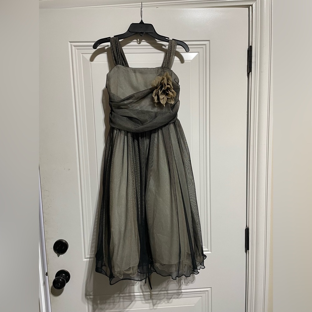 Black and Cream Tulle Dress